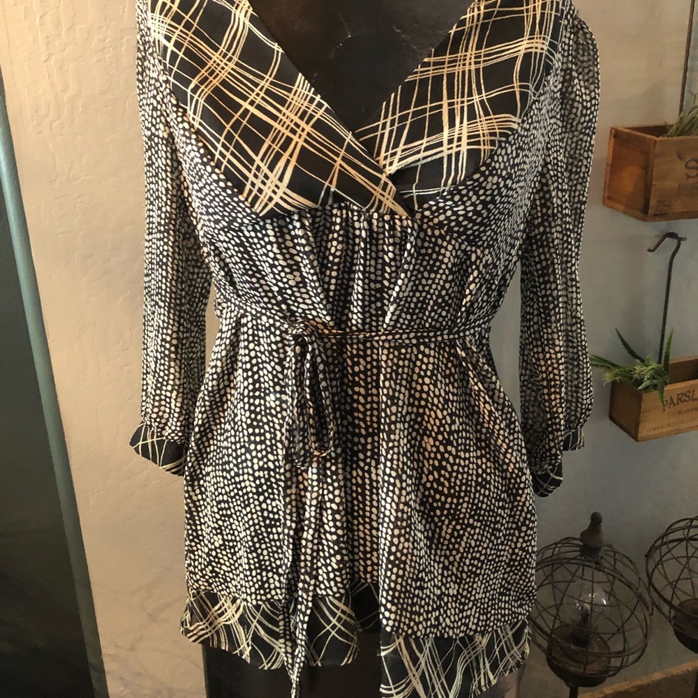 Black and white print shirt
